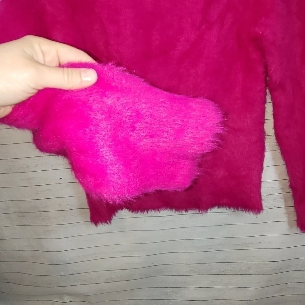 LOU & GREY ALISTAR FUSCHIA PINK SWEATER, SZ XS